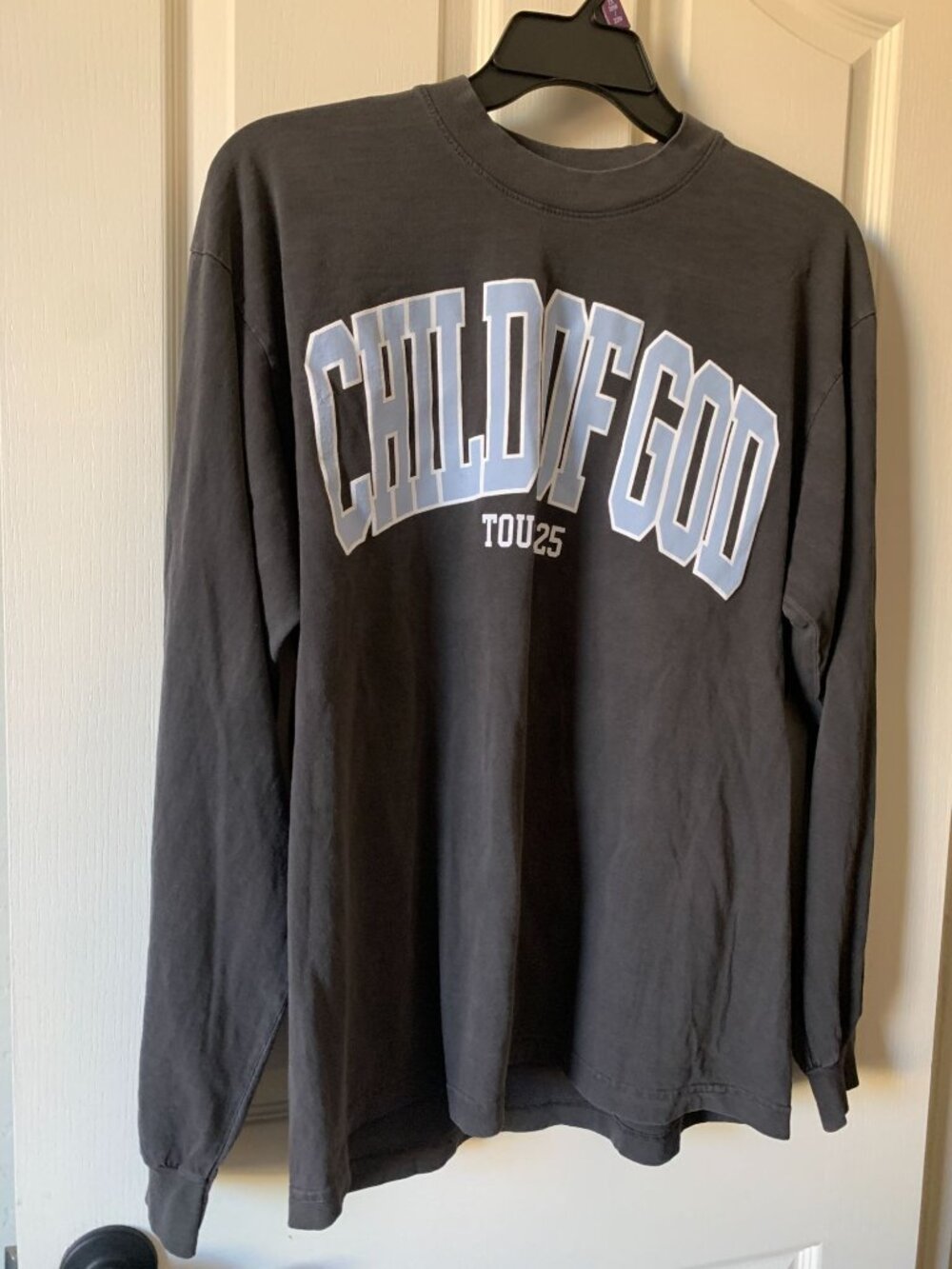 Forrest Frank Child Of God Tour 2025 Long Sleeve Shirt Large 100% Cotton Gray
